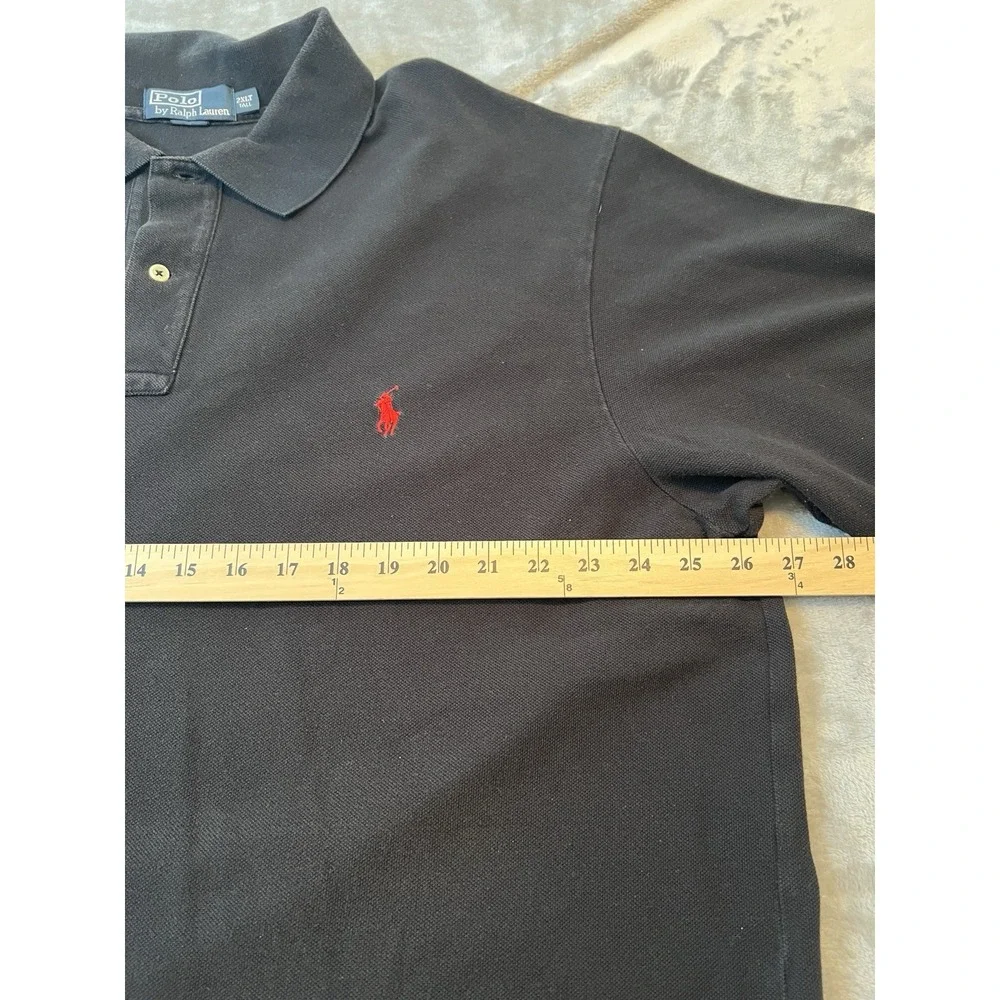 Polo Ralph Lauren Mens Shirt 2XLT Black Red Pony Short Sleeve Big Tall